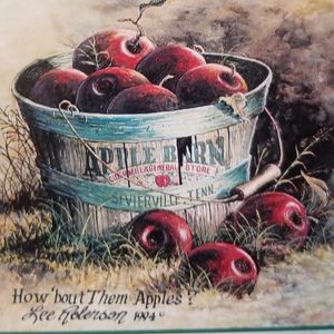 Vintage Smoky Mountain artist Lee Roberson Apple Barn Coasters
